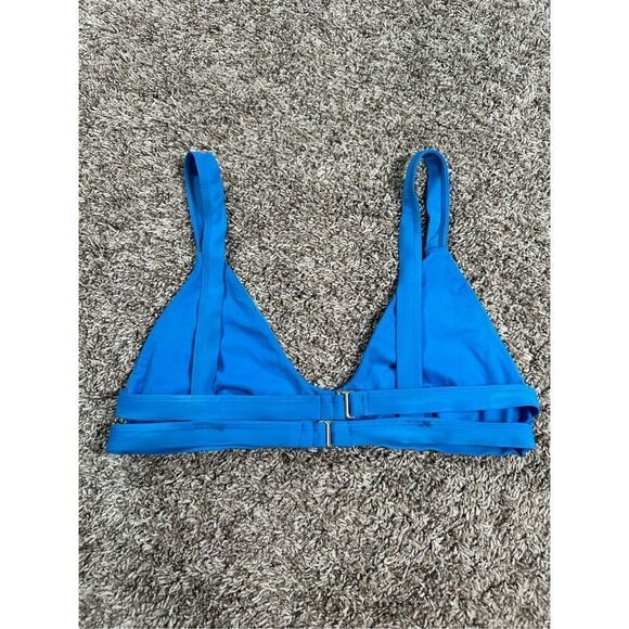 Tavik Swimwear Coco Scoop Neck Bikini Swim Top Blue Cage Strappy S Beach Summer - Picture 3 of 10